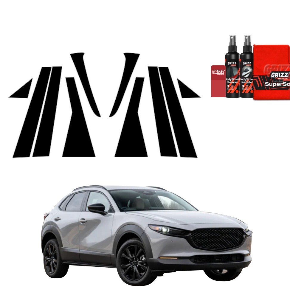 GRIZZ BodyShield Black do Mazda CX-30 (2026) - Słupki x10