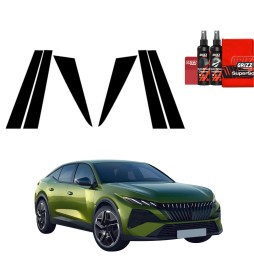 6w1 Czarna folia na słupki do Peugeot 408 GT (2026)