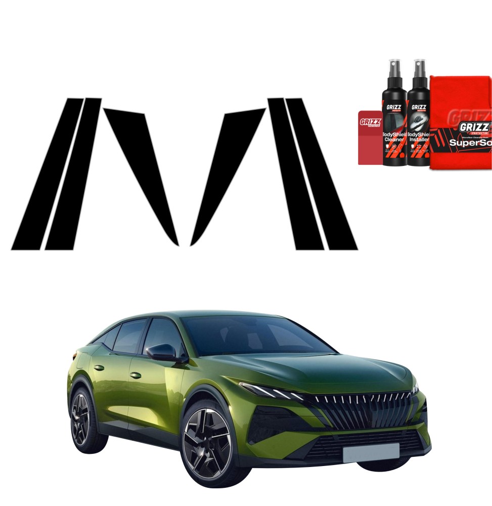 6w1 Czarna folia na słupki do Peugeot 408 GT (2026)