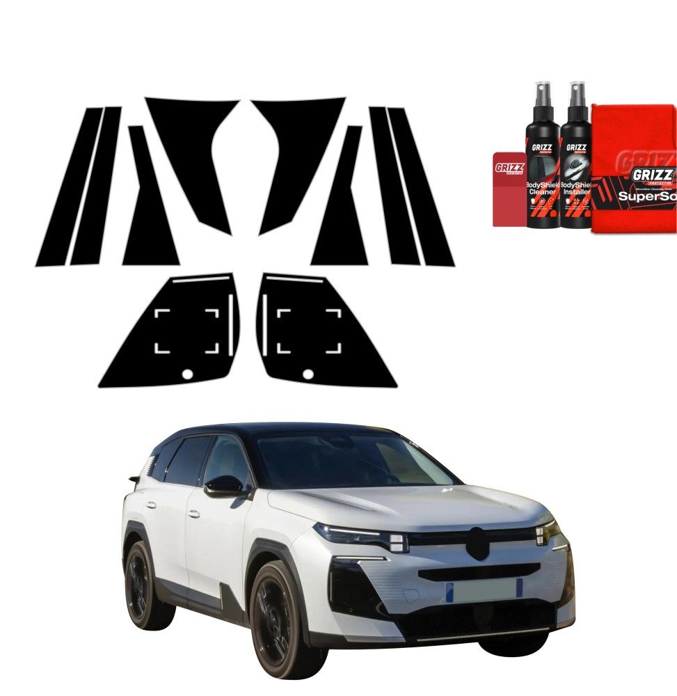 10w1 Czarna folia na słupki do Citroen C5 Aircross SUV (2025-2026)