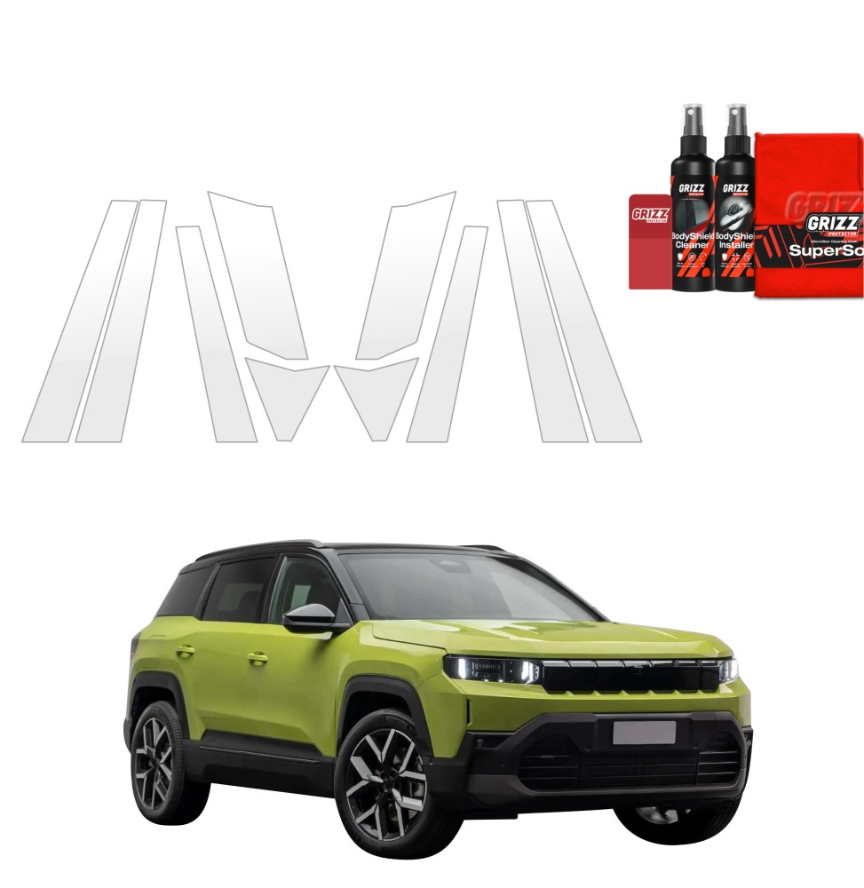 10w1 Folia ochronna na słupki Grizz do Jeep Compass (2025-2026)