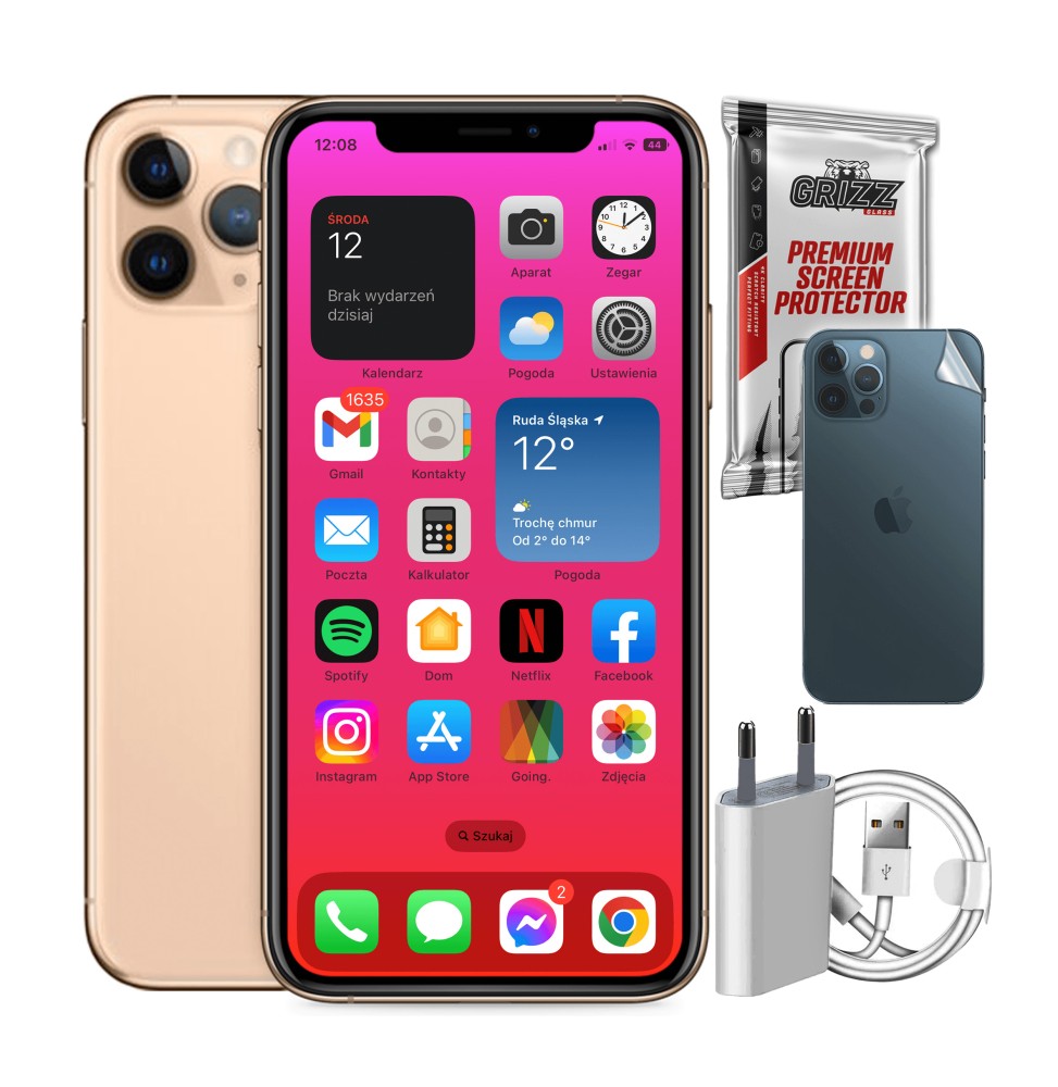 Telefon Apple iPhone 11 Pro Max ZESTAW 7w1 100% kondycji baterii