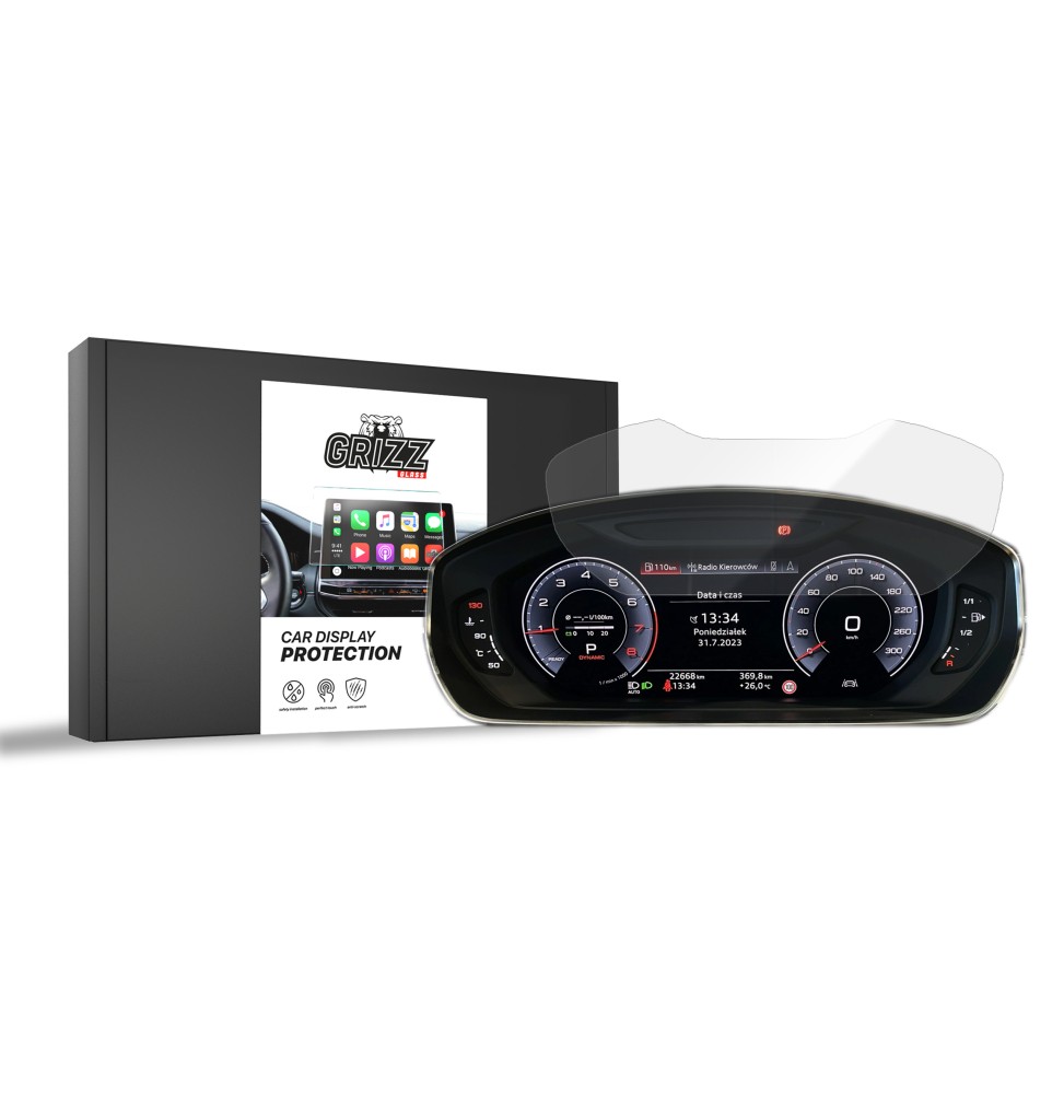 GrizzGlass CarDisplay Protection folia ceramiczna do Audi A8 Virtual Cockpit 10,25" (2021-...)